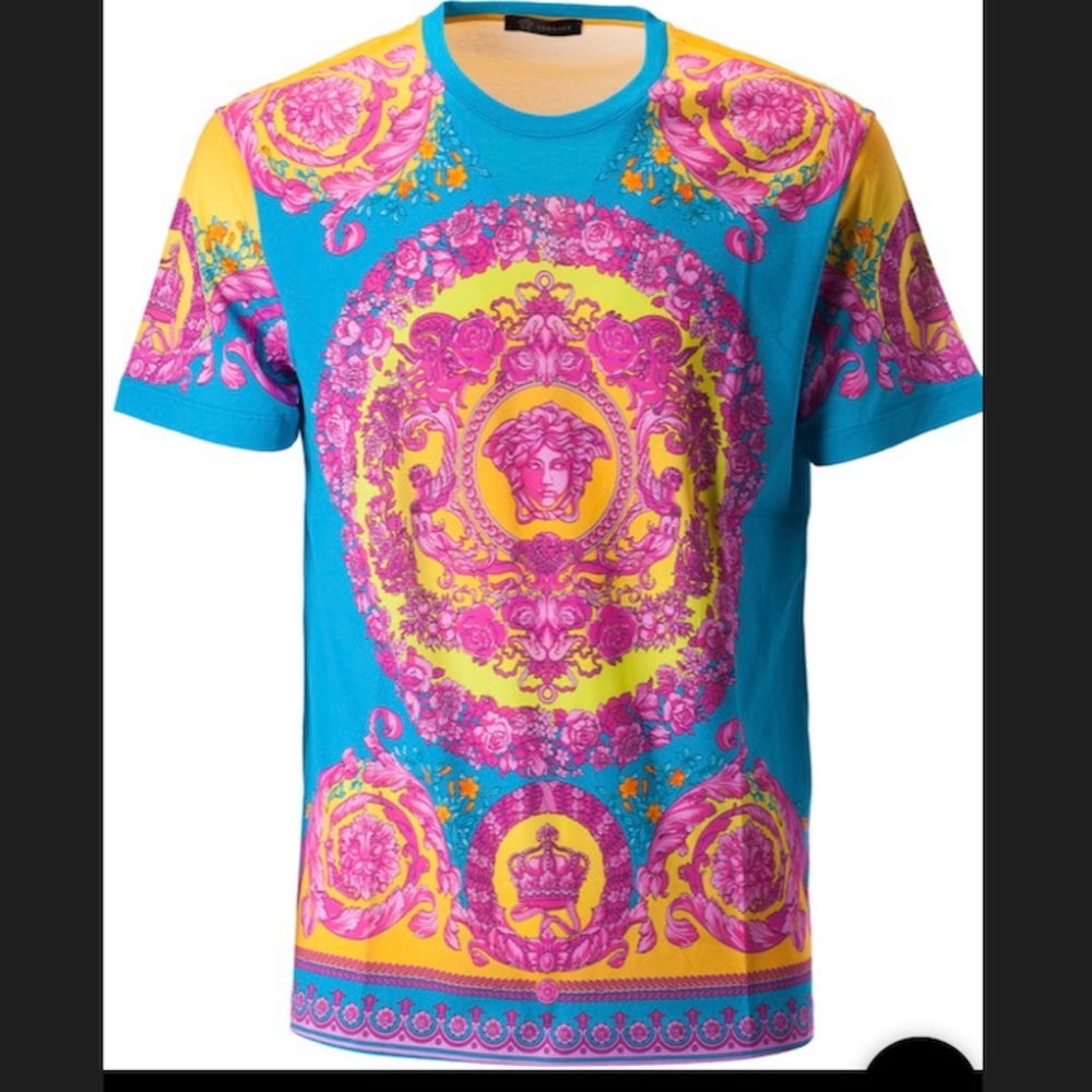 Versace - Men's Neon Baroque T-Shirt